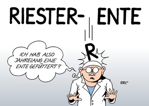 Cartoon: Riester-Rente (medium) by Erl tagged riester,rente,altersvorsorge,privat,flop,ente,füttern,versicherung,bank,rentner,riester,rente,altersvorsorge,privat,flop,ente,füttern,versicherung,bank,rentner