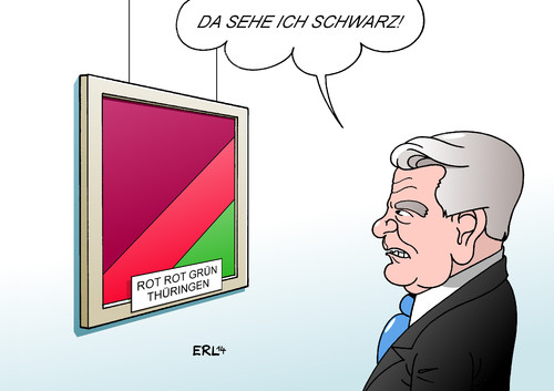 Cartoon: Rot Rot Grün (medium) by Erl tagged gauck,kritik,regierungsbildung,thüringen,linke,ddr,sed,nachfolgepartei,partei,spd,grüne,ministerpräsident,ramelow,schwarz,sehen,bild,gemälde,malerei,rot,gauck,kritik,regierungsbildung,thüringen,linke,ddr,sed,nachfolgepartei,partei,spd,grüne,ministerpräsident,ramelow,schwarz,sehen,bild,gemälde,malerei