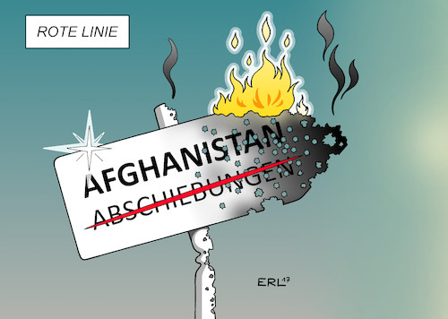 Cartoon: Rote Linie (medium) by Erl tagged afghanistan,kabul,anschlag,sprengstoff,tod,verletzung,tote,verletzte,terror,terrorismus,sicherheitslage,katastrophe,is,taliban,sicherheit,sicheres,herkunftsland,abschiebungen,aussetzung,rote,linie,deutschland,flüchtlinge,karikatur,erl,afghanistan,kabul,anschlag,sprengstoff,tod,verletzung,tote,verletzte,terror,terrorismus,sicherheitslage,katastrophe,is,taliban,sicherheit,sicheres,herkunftsland,abschiebungen,aussetzung,rote,linie,deutschland,flüchtlinge,karikatur,erl