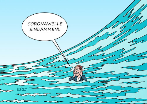 Cartoon: Rufer in der Welle (medium) by Erl tagged politik,corona,virus,pandemie,covid19,omikron,welle,neuinfektionen,inzidenz,rekord,maßnahmen,eindämmung,gesundheitsminister,karl,lauterbach,mahner,rufer,in,der,wüste,einsam,karikatur,erl,politik,corona,virus,pandemie,covid19,omikron,welle,neuinfektionen,inzidenz,rekord,maßnahmen,eindämmung,gesundheitsminister,karl,lauterbach,mahner,rufer,in,der,wüste,einsam,karikatur,erl