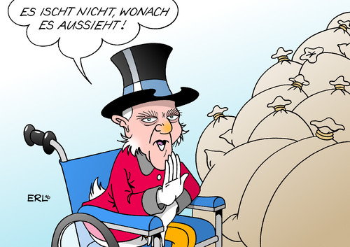 Cartoon: Schäuble (medium) by Erl tagged schäuble,finanzminister,haushalt,überschuss,geld,finanzen,reichtum,dagobert,duck,schein,vorsicht,ausgaben,flüchtlinge,karikatur,erl,schäuble,finanzminister,haushalt,überschuss,geld,finanzen,reichtum,dagobert,duck,schein,vorsicht,ausgaben,flüchtlinge,karikatur,erl