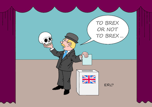 Cartoon: Schicksalswahl (medium) by Erl tagged politik,brexit,austritt,großbritannien,uk,eu,wahl,parlament,schicksalswahl,sein,nichtsein,hamlet,shakespeare,drama,karikatur,erl,politik,brexit,austritt,großbritannien,uk,eu,wahl,parlament,schicksalswahl,sein,nichtsein,hamlet,shakespeare,drama,karikatur,erl