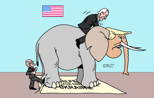 Cartoon: Scholz greift ein (medium) by Erl tagged politik,usa,donald,trump,blockade,geld,hilfe,ukraine,republikaner,elefant,präsident,joe,biden,besuch,bundeskanzler,olaf,scholz,karikatur,erl,politik,usa,donald,trump,blockade,geld,hilfe,ukraine,republikaner,elefant,präsident,joe,biden,besuch,bundeskanzler,olaf,scholz,karikatur,erl