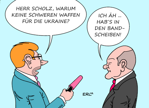 Cartoon: Schwere Waffen (medium) by Erl tagged politik,krieg,wladimir,putin,russland,ukraine,usa,eu,deutschland,unterstützung,waffenlieferungen,forderung,grüne,fdp,schwere,waffen,ablehnung,spd,bundeskanzler,olaf,scholz,bandscheiben,rücken,belastung,karikatur,erl,politik,krieg,wladimir,putin,russland,ukraine,usa,eu,deutschland,unterstützung,waffenlieferungen,forderung,grüne,fdp,schwere,waffen,ablehnung,spd,bundeskanzler,olaf,scholz,bandscheiben,rücken,belastung,karikatur,erl