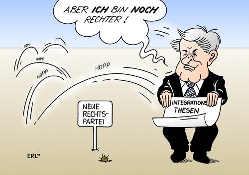 Cartoon: Seehofer (medium) by Erl tagged seehofer,horst,ministerpräsident,bayern,csu,integration,zuwanderung,thesen,rechts,rechtspartei,populismus,stimmenfang,deutsch,immigration,einwanderung,zuwanderung,debatte,politik,deutschland,regierung,europa,türkei,integration,minister,lernen,fachkräfte,migranten,migration,anpassung,europaminister,bagis,sitten,zukunft,identität,kultur,horst seehofer,burka,bier,gesellschaft,horst,seehofer