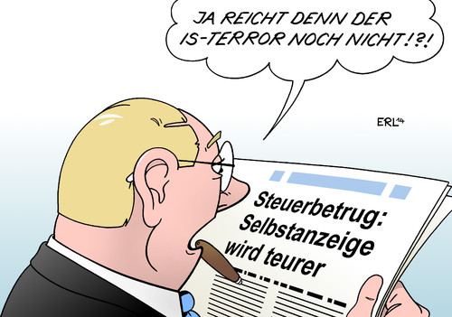 Cartoon: Selbstanzeige (medium) by Erl tagged steuer,steuerhinterziehung,steuerbetrug,betrug,selbstanzeige,straffreiheit,nachzahlung,gesetz,teuer,finanzamt,finanzen,zeitung,nachrichten,terror,is,staat,islamismus,steuer,steuerhinterziehung,steuerbetrug,betrug,selbstanzeige,straffreiheit,nachzahlung,gesetz,teuer,finanzamt,finanzen,zeitung,nachrichten,terror,is,staat,islamismus