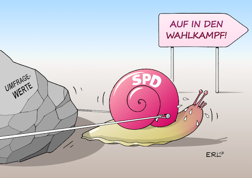 Cartoon: SPD (medium) by Erl tagged spd,partei,parteitag,bundestagswahl,wahl,wahlkampf,kanzlerkandidat,martin,schulz,anfang,euphorie,ernüchterung,umfragewerte,hoch,tief,schnecke,fels,karikatur,erl,spd,partei,parteitag,bundestagswahl,wahl,wahlkampf,kanzlerkandidat,martin,schulz,anfang,euphorie,ernüchterung,umfragewerte,hoch,tief,schnecke,fels,karikatur,erl