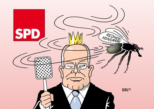 Cartoon: Steinbrück Krönung (medium) by Erl tagged spd,partei,parteitag,ernennung,kanzlerkandidat,peer,steinbrück,nebeneinkünfte,honorar,reden,vorträge,sozial,soziale,gerechtigkeit,krönung,zepter,fliegenklatsche,fliege,spd,partei,parteitag,ernennung,kanzlerkandidat,peer,steinbrück,nebeneinkünfte,honorar,reden,vorträge,sozial,soziale,gerechtigkeit,krönung,zepter,fliegenklatsche,fliege