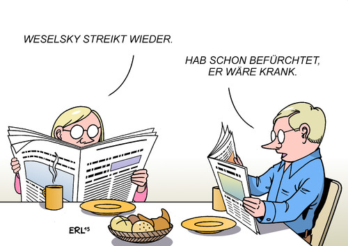 Cartoon: Streik (medium) by Erl tagged streik,lokführer,lokomotivführer,gdl,gewerkschaft,chef,claus,weselsky,tarif,macht,einfluss,bahn,db,bahnfahrer,reisende,pendler,behinderung,gewohnheit,krank,karikatur,erl,streik,lokführer,lokomotivführer,gdl,gewerkschaft,chef,claus,weselsky,tarif,macht,einfluss,bahn,db,bahnfahrer,reisende,pendler,behinderung,gewohnheit,krank