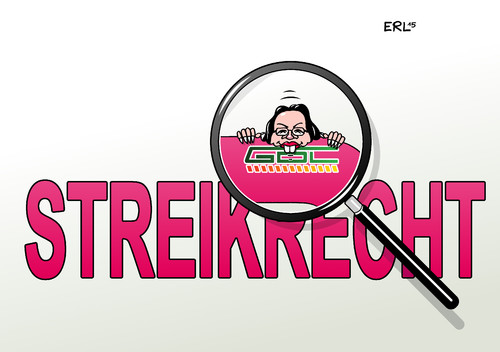 Cartoon: Tarifeinheitsgesetz (medium) by Erl tagged tarifeinheitsgesetz,arbeitsministerin,andrea,nahles,spd,gewerkschaft,groß,klein,betrieb,einheit,streikrecht,aushöhlung,gdl,lokführer,nervensägen,grundrecht,überprüfung,bundesverfassungsgericht,lupe,karikatur,erl,tarifeinheitsgesetz,arbeitsministerin,andrea,nahles,spd,gewerkschaft,groß,klein,betrieb,einheit,streikrecht,aushöhlung,gdl,lokführer,nervensägen,grundrecht,überprüfung,bundesverfassungsgericht,lupe