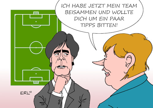 Cartoon: Team Merkel (medium) by Erl tagged politik,bundestagswahl,wahl,regierung,große,koalition,groko,cdu,csu,spd,kabinett,bundeskanzlerin,angela,merkel,minister,team,tipps,teamführung,trainer,bundestrainer,joachim,jogi,löw,weltmeister,fußball,fußballweltmeister,spielfeld,taktik,aufstellung,karikatur,erl,politik,bundestagswahl,wahl,regierung,große,koalition,groko,cdu,csu,spd,kabinett,bundeskanzlerin,angela,merkel,minister,team,tipps,teamführung,trainer,bundestrainer,joachim,jogi,löw,weltmeister,fußball,fußballweltmeister,spielfeld,taktik,aufstellung,karikatur,erl