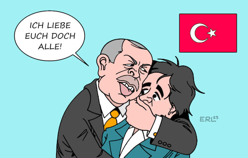 Cartoon: Umarmung (medium) by Erl tagged politik,wahl,stichwahl,türkei,präsidentschaft,kemal,kilicdaroglu,präsident,erdogan,behinderung,oppsition,pressefreiheit,demokratie,volk,schwitzkasten,karikatur,erl,politik,wahl,stichwahl,türkei,präsidentschaft,kemal,kilicdaroglu,präsident,erdogan,behinderung,oppsition,pressefreiheit,demokratie,volk,schwitzkasten,karikatur,erl