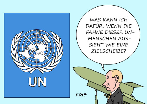 Cartoon: UN Putin (medium) by Erl tagged politik,krieg,wladimir,putin,russland,ukraine,besuch,un,generalsekrtär,antonio,guterres,kiew,angriff,beschuss,raketen,verachtung,vereinte,nationen,internationale,institutionen,völkerrecht,karikatur,erl,politik,krieg,wladimir,putin,russland,ukraine,besuch,un,generalsekrtär,antonio,guterres,kiew,angriff,beschuss,raketen,verachtung,vereinte,nationen,internationale,institutionen,völkerrecht,karikatur,erl