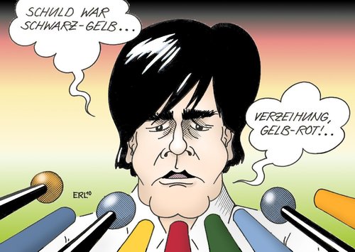 Cartoon: Ursachenforschung (medium) by Erl tagged fußball,weltmeisterschaft,wm,deutschland,niederlage,schuld,gelbe,rote,gelb,rot,karte,schwarzgelb,politik,jogi,löw,bundestrainer,fußball,weltmeisterschaft,wm,fussball,deutschland,niederlage,schuld,rote,rot,karte,schwarzgelb,politik,löw