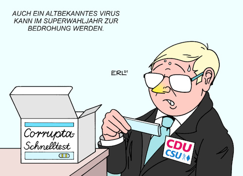 Cartoon: Virus (medium) by Erl tagged politik,corona,virus,pandemie,masken,beschaffung,provision,bereicherung,korruption,politiker,cdu,csu,union,moral,ethik,gefahr,superwahljahr,wählerstimmen,schnelltest,karikatur,er,politik,corona,virus,pandemie,masken,beschaffung,provision,bereicherung,korruption,politiker,cdu,csu,union,moral,ethik,gefahr,superwahljahr,wählerstimmen,schnelltest,karikatur,er