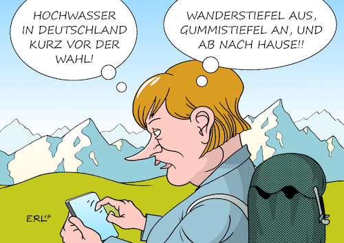 Cartoon: Von Schröder lernen ... (medium) by Erl tagged bundeskanzlerin,angela,merkel,urlaub,berge,wandern,wanderstiefel,deutschland,regen,starkregen,hochwasser,bundestagswahl,2017,erinnerung,2002,bundeskanzler,gehrhard,schröder,wahlkampf,vor,ort,gummistiefel,wahlsieg,karikatur,erl,bundeskanzlerin,angela,merkel,urlaub,berge,wandern,wanderstiefel,deutschland,regen,starkregen,hochwasser,bundestagswahl,2017,erinnerung,2002,bundeskanzler,gehrhard,schröder,wahlkampf,vor,ort,gummistiefel,wahlsieg,karikatur,erl