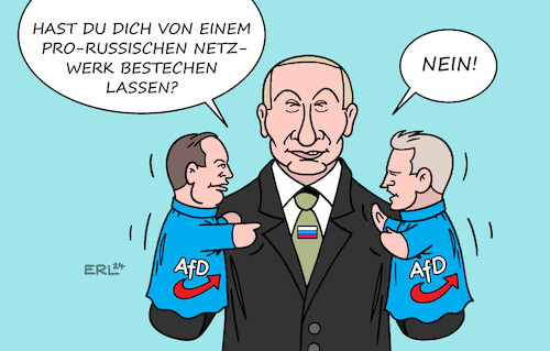 Cartoon: Vorwürfe vollständig ausgeräumt (medium) by Erl tagged politik,afd,kandidat,europawahl,petr,bystron,vorwurf,bestechung,netzwerk,voice,of,europe,prorussisch,aufklärung,parteispitze,tino,chrupalla,theater,handpuppen,wladimir,putin,russland,karikatur,erl,politik,afd,kandidat,europawahl,petr,bystron,vorwurf,bestechung,netzwerk,voice,of,europe,prorussisch,aufklärung,parteispitze,tino,chrupalla,theater,handpuppen,wladimir,putin,russland,karikatur,erl