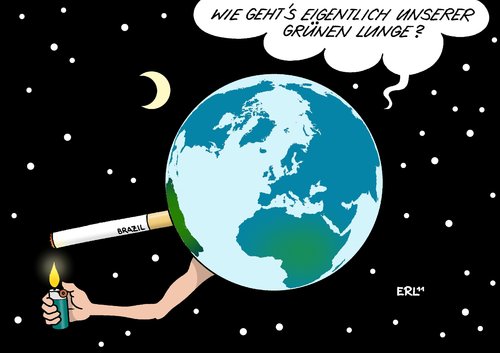 Cartoon: Waldgesetz Brasilien (medium) by Erl tagged brasilien,regenwald,abholzung,gesetz,straffreiheit,landwirtschaft,gewinn,geld,klimawandel,erderwärmung,grüne,lunge,zigarette,rauchen,rauch,brandrodung,brasilien,regenwald,abholzung,gesetz,landwirtschaft,gewinn,geld,klimawandel,grüne,erderwärmung,zigarette