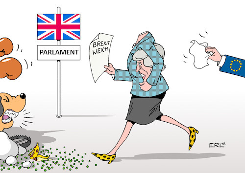 Cartoon: Weicher Brexit (medium) by Erl tagged politik,brexit,weich,austritt,grossbritannien,gb,uk,europäische,union,premierministerin,theresa,may,vertrag,unterschrift,sondergipfel,eu,zustimmung,parlament,unsicher,widerstand,gegner,brexiteers,hardliner,hart,konservative,partei,tories,misstrauensvotum,karikatur,erl,politik,brexit,weich,austritt,grossbritannien,gb,uk,europäische,union,premierministerin,theresa,may,vertrag,unterschrift,sondergipfel,eu,zustimmung,parlament,unsicher,widerstand,gegner,brexiteers,hardliner,hart,konservative,partei,tories,misstrauensvotum,karikatur,erl