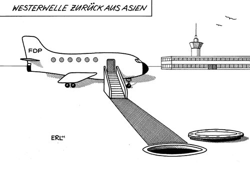 Westerwelle zurück aus Asien