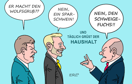 Cartoon: Wolfsgruß (medium) by Erl tagged sport,fußball,em,2024,spiel,österreich,türkei,spieler,torjubel,wolfsgruß,nationalistisch,rechtsextrem,politik,bundesregierung,ampel,beratungen,endlos,haushalt,diskussion,streit,schuldenbremse,sparkurs,investitionen,habeck,lindner,scholz,sparschwein,schweigefuchs,karikatur,erl,sport,fußball,em,2024,spiel,österreich,türkei,spieler,torjubel,wolfsgruß,nationalistisch,rechtsextrem,politik,bundesregierung,ampel,beratungen,endlos,haushalt,diskussion,streit,schuldenbremse,sparkurs,investitionen,habeck,lindner,scholz,sparschwein,schweigefuchs,karikatur,erl