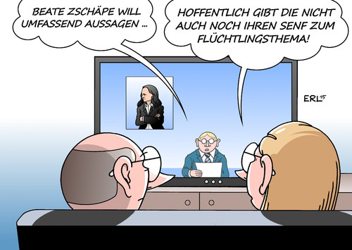 Cartoon: Zschäpe (medium) by Erl tagged beate,zschäpe,nsu,nationalsozialistischer,untergrund,rechtsextremismus,terrorismus,mord,prozess,aussage,fernsehen,flüchtlinge,streit,regierung,koalition,de,maiziere,senf,flüchtlingsthema,karikatur,erl,beate,zschäpe,nsu,nationalsozialistischer,untergrund,rechtsextremismus,terrorismus,mord,prozess,aussage,fernsehen,flüchtlinge,streit,regierung,koalition,de,maiziere,senf,flüchtlingsthema,karikatur,erl