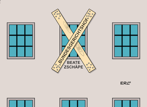 Cartoon: Zschäpe (medium) by Erl tagged politik,justiz,prozess,terrorismus,rechtsterrorismus,nsu,rechtsextremismus,fremdenfeindlichkeit,morde,trio,mundlos,böhnhardt,beate,zschäpe,komplizin,beihilfe,urteil,haft,lebenslänglich,besondere,schwere,der,schuld,revision,bestätigung,bundesgerichtshof,gefängnis,bretter,karikatur,erl,politik,justiz,prozess,terrorismus,rechtsterrorismus,nsu,rechtsextremismus,fremdenfeindlichkeit,morde,trio,mundlos,böhnhardt,beate,zschäpe,komplizin,beihilfe,urteil,haft,lebenslänglich,besondere,schwere,der,schuld,revision,bestätigung,bundesgerichtshof,gefängnis,bretter,karikatur,erl