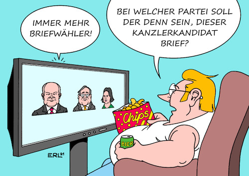 Cartoon: Zweifel an Briefwahl (medium) by Erl tagged politik,wahl,bundestagswahl,2021,kanzlerkandidat,scholz,spd,laschet,cdu,csu,kanzerkandidatin,baerbock,bündnis90,die,grünen,grüne,briefwahl,rechtspopulismus,zweifel,verschwörungstheorie,karikatur,erl,politik,wahl,bundestagswahl,2021,kanzlerkandidat,scholz,spd,laschet,cdu,csu,kanzerkandidatin,baerbock,bündnis90,die,grünen,grüne,briefwahl,rechtspopulismus,zweifel,verschwörungstheorie,karikatur,erl