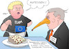 Cartoon: EuGH-Urteil (small) by Erl tagged eu,europa,flüchtlinge,geflüchtete,verteilung,solidarität,egoismus,ungarn,slowakei,polen,tschechien,klage,eugh,aufnahme,asylbewerber,urteil,werte,vorteile,geld,transferleistungen,nachteile,drückeberger,rosinenpicker,rosinen,kuchen,bestellung,viktor,orban,bedienung,karikatur,erl