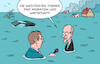 Cartoon: Merz Themen (small) by Erl tagged politik,kanzlerkandidat,union,merz,themen,migration,wirtschaft,klima,extremwetter,hochwasser,karikatur,erl