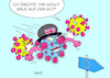 Cartoon: Mutation (small) by Erl tagged politik,corona,virus,pandemie,covid19,zweite,welle,mutation,großbritannien,ansteckung,gefahr,höher,brexit,austritt,gb,uk,eu,verhandlungen,handelsabkommen,scheitern,no,deal,flagge,bowler,hut,karikatur,erl