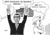 Cartoon: Obama (small) by Erl tagged usa obama clinton vorwahl präsidentschaftskandidat