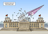 Cartoon: Rentenpläne (small) by Erl tagged andrea,nahles,arbeitsministerin,rente,plan,pläne,finanzierung,teuer,milliarden,bundestag,reichstag,kuppel,geld,geldschein,papierflieger,karikatur,erl