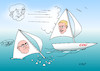 Cartoon: Schleswig-Holstein (small) by Erl tagged landtagswahl,wahl,schleswig,holstein,albig,günther,signal,nordrhein,westfalen,nrw,bund,bundestagswahl,merkel,schulz,schulzeffekt,schulzzug,rückenwind,brise,segelboot,kiel,kieler,woche,see,meer,karikatur,erl