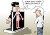 Cartoon: SPD Nacktscan (small) by Erl tagged spd parteitag bundestagswahl niederlage erholung zuversicht mut umfrage vorsitzender sigmar gabriel zulegen dick dünn nacktscanner