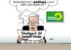 Cartoon: Stuttgart21 (small) by Erl tagged stuttgart21,bahnhof,unterirdisch,stuttgart,protest,gegner,bahn,schlichtung,geißler,stresstest,landesregierung,baden,württemberg,grün,rot,ministerpräsident,winfried,kretschmann