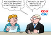 Cartoon: Unionsfraktion Merkel (small) by Erl tagged flüchtlinge,europa,deutschland,willkommen,bundeskanzlerin,angela,merkel,kritik,kritiker,plan,chaos,überforderung,hart,härte,gangart,mutti,stiefmutte,farktion,unionsfraktion,karikatur,erl