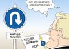 Cartoon: Verkehrszeichen (small) by Erl tagged verkehrszeichen neu fdp westerwelle steuer senkung wenden vorfahrt geradeaus