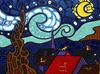 Cartoon: Kitten Starry night (small) by Munguia tagged cats gatos starry night van gogh parody munguia painting