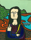 Cartoon: Monalisa giving the finger (small) by Munguia tagged mona lisa gioconda da vinci leonardo munguia finger nasty rude