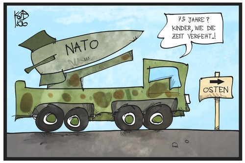 Cartoon: 75 Jahre (medium) by Kostas Koufogiorgos tagged karikatur,koufogiorgos,illustration,cartoon,überfall,krieg,sowjetunion,angriff,panzer,nato,polen,übung,russland,karikatur,koufogiorgos,illustration,cartoon,überfall,krieg,sowjetunion,angriff,panzer,nato,polen,übung,russland