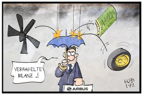 Cartoon: A400M (medium) by Kostas Koufogiorgos tagged karikatur,koufogiorgos,illustration,cartoon,airbus,a400m,transportflugzeug,pannenflieger,bilanz,unternehmen,wirtschaft,flugzeug,karikatur,koufogiorgos,illustration,cartoon,airbus,a400m,transportflugzeug,pannenflieger,bilanz,unternehmen,wirtschaft,flugzeug