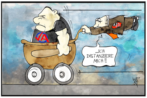 Cartoon: AfD und ihre Jugend (medium) by Kostas Koufogiorgos tagged karikatur,koufogiorgos,illustration,cartoon,afd,jugend,kinderwagen,distanz,ja,partei,neonazi,karikatur,koufogiorgos,illustration,cartoon,afd,jugend,kinderwagen,distanz,ja,partei,neonazi