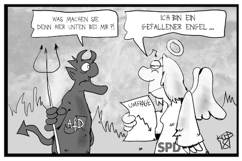 Cartoon: AfD und SPD (medium) by Kostas Koufogiorgos tagged karikatur,koufogiorgos,illustration,cartoon,afd,spd,umfrage,himmel,hölle,engel,teufel,politik,partei,absturz,fall,karikatur,koufogiorgos,illustration,cartoon,afd,spd,umfrage,himmel,hölle,engel,teufel,politik,partei,absturz,fall