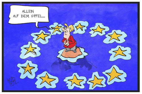 Allein auf dem EU-Gipfel