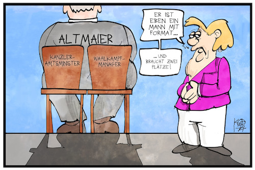 Cartoon: Altmaier (medium) by Kostas Koufogiorgos tagged karikatur,koufogiorgos,illustration,cartoon,altmaier,peter,cdu,kanzleramtsminister,wahlkampfleiter,stuhl,sitz,aufgabe,merkel,karikatur,koufogiorgos,illustration,cartoon,altmaier,peter,cdu,kanzleramtsminister,wahlkampfleiter,stuhl,sitz,aufgabe,merkel