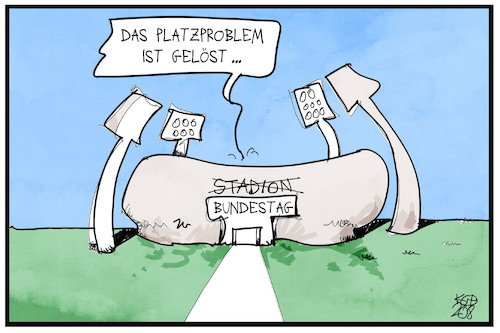 Aufgeblähter Bundestag