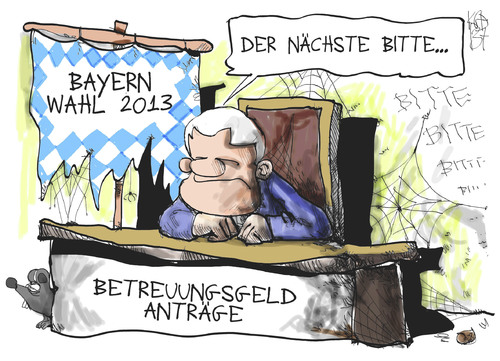 Cartoon: Betreuungsgeld (medium) by Kostas Koufogiorgos tagged herdprämie,betreuungsgeld,familie,kind,csu,seehofer,geld,karikatur,koufogiorgos,herdprämie,betreuungsgeld,familie,kind,csu,seehofer,geld,karikatur,koufogiorgos