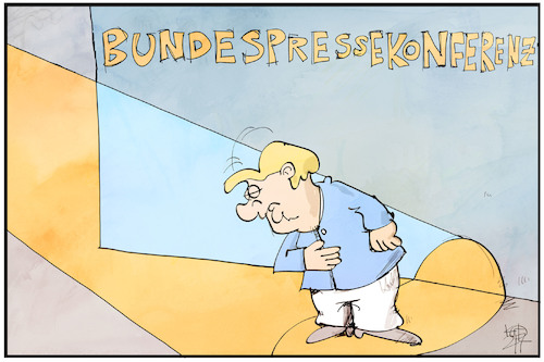 Cartoon: Bundespressekonferenz (medium) by Kostas Koufogiorgos tagged karikatur,koufogiorgos,illustration,cartoon,bundespressekonferenz,merkel,show,vorhang,theater,presse,medien,karikatur,koufogiorgos,illustration,cartoon,bundespressekonferenz,merkel,show,vorhang,theater,presse,medien