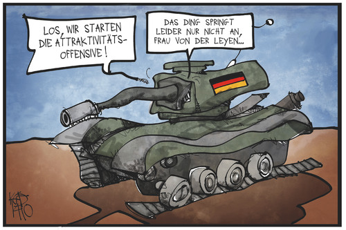 Bundeswehr-Charme-Offensive By Kostas Koufogiorgos | Politics Cartoon